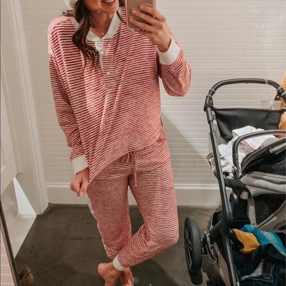 Abercrombie Fitch Intimates Sleepwear Abercrombie Red White Stripe Pjs Poshmark